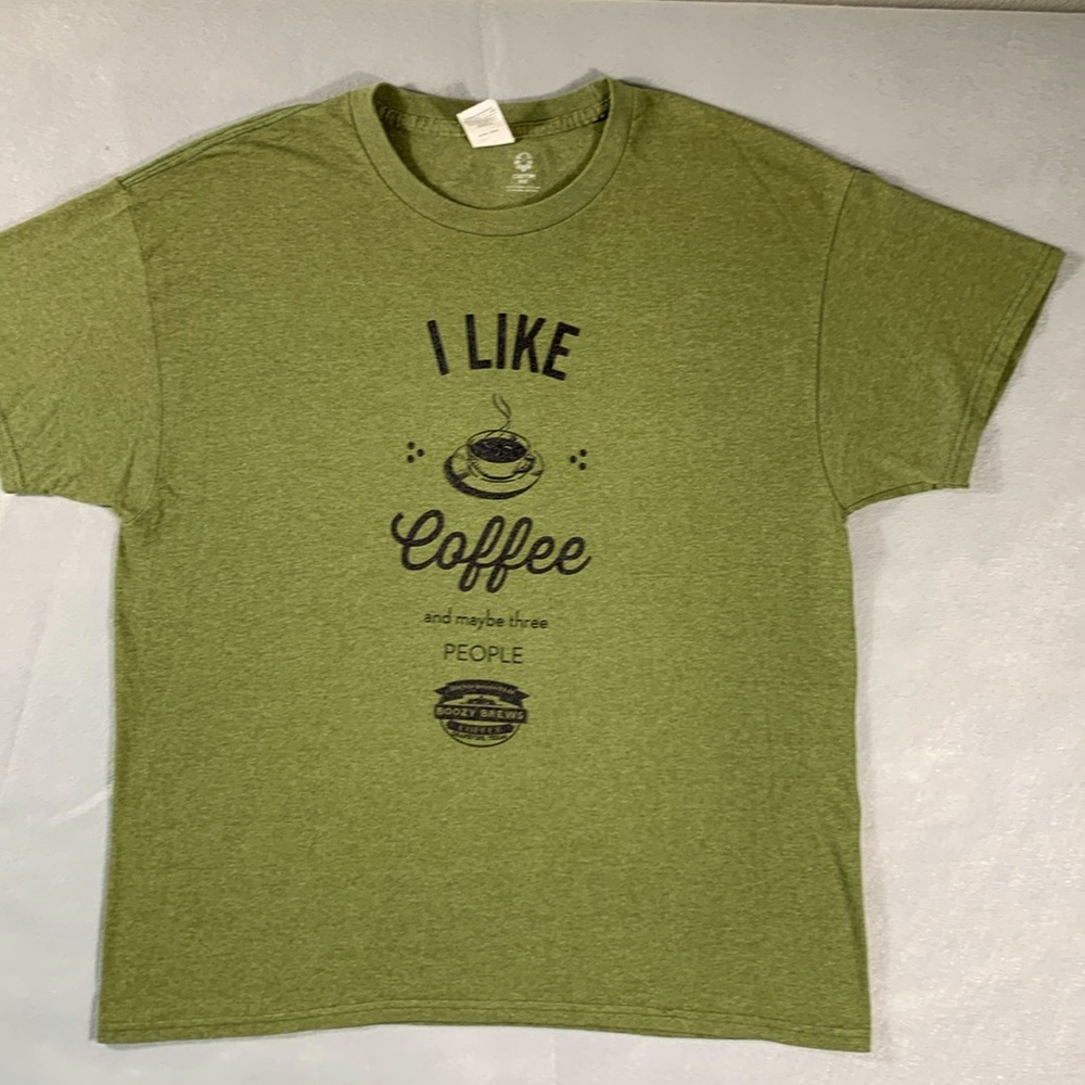 Novelty “I Like Coffee” Grapevine Texas short sleeved graphic tee - size Large